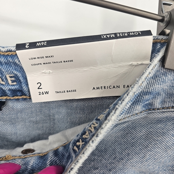American Eagle Low-Rise Denim Maxi Skirt NWT | Size 2 - Picture 6 of 6